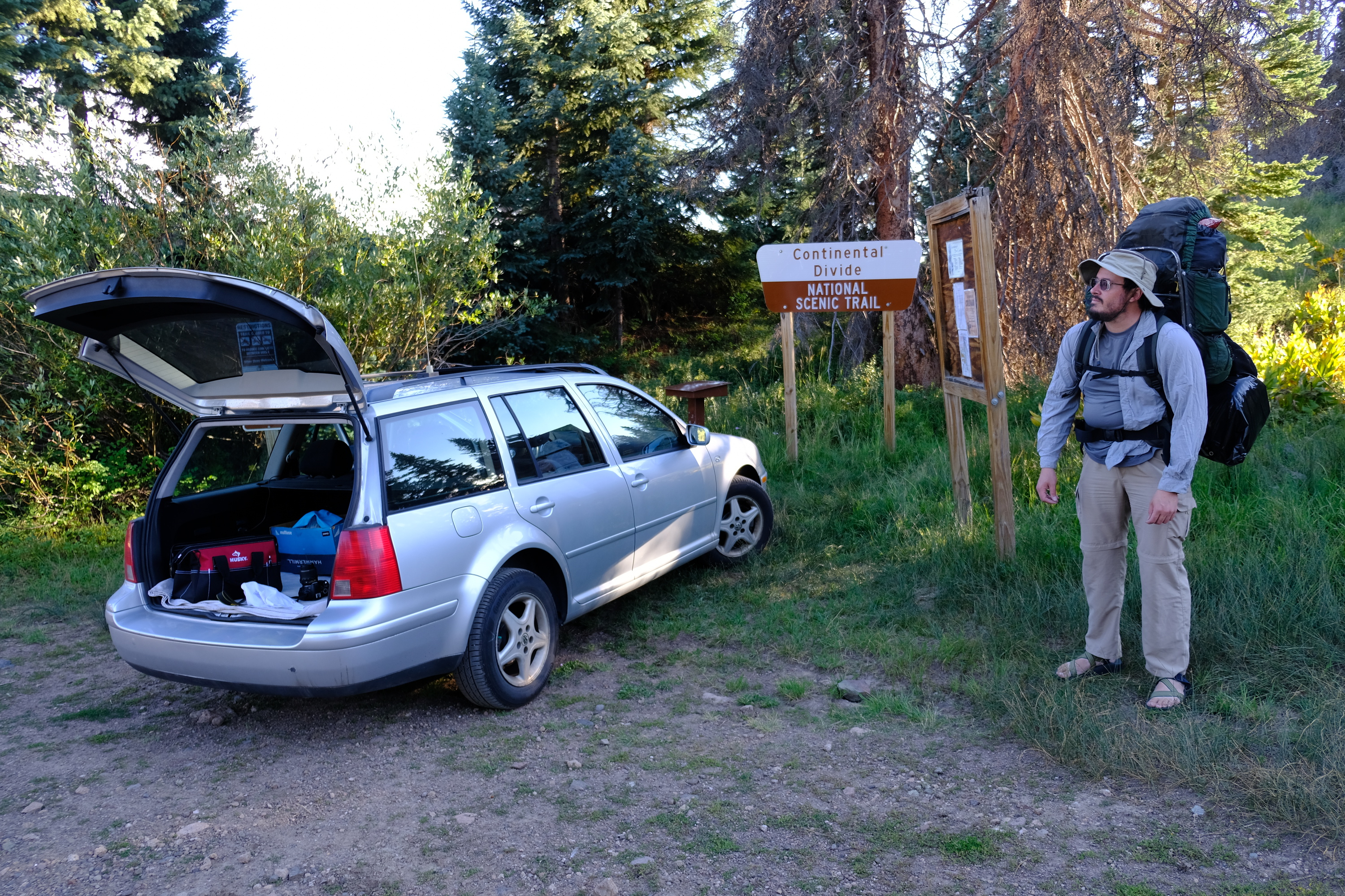 David at the Cumbres Pass northern continental divide trail head.