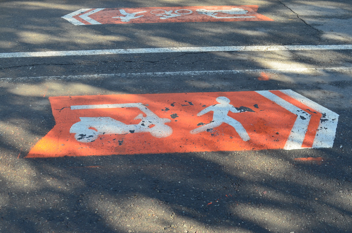 Chilean mixed traffic pictogram.