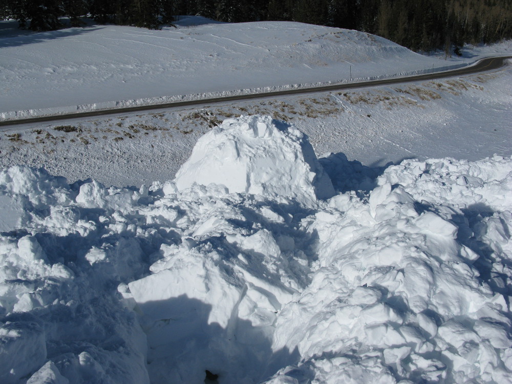 Outside the complete igloo and snow house.