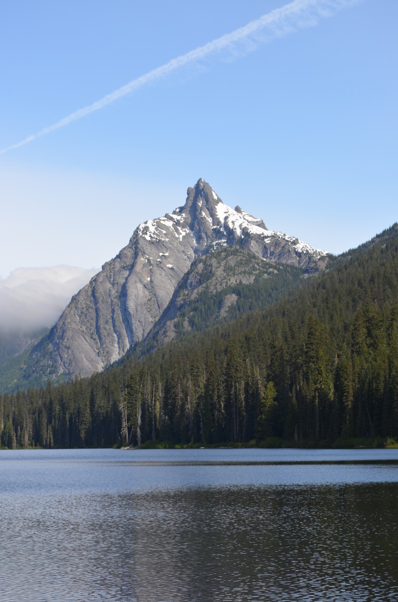 Looking over Lake Waptus toward Bears Brest Mountain.