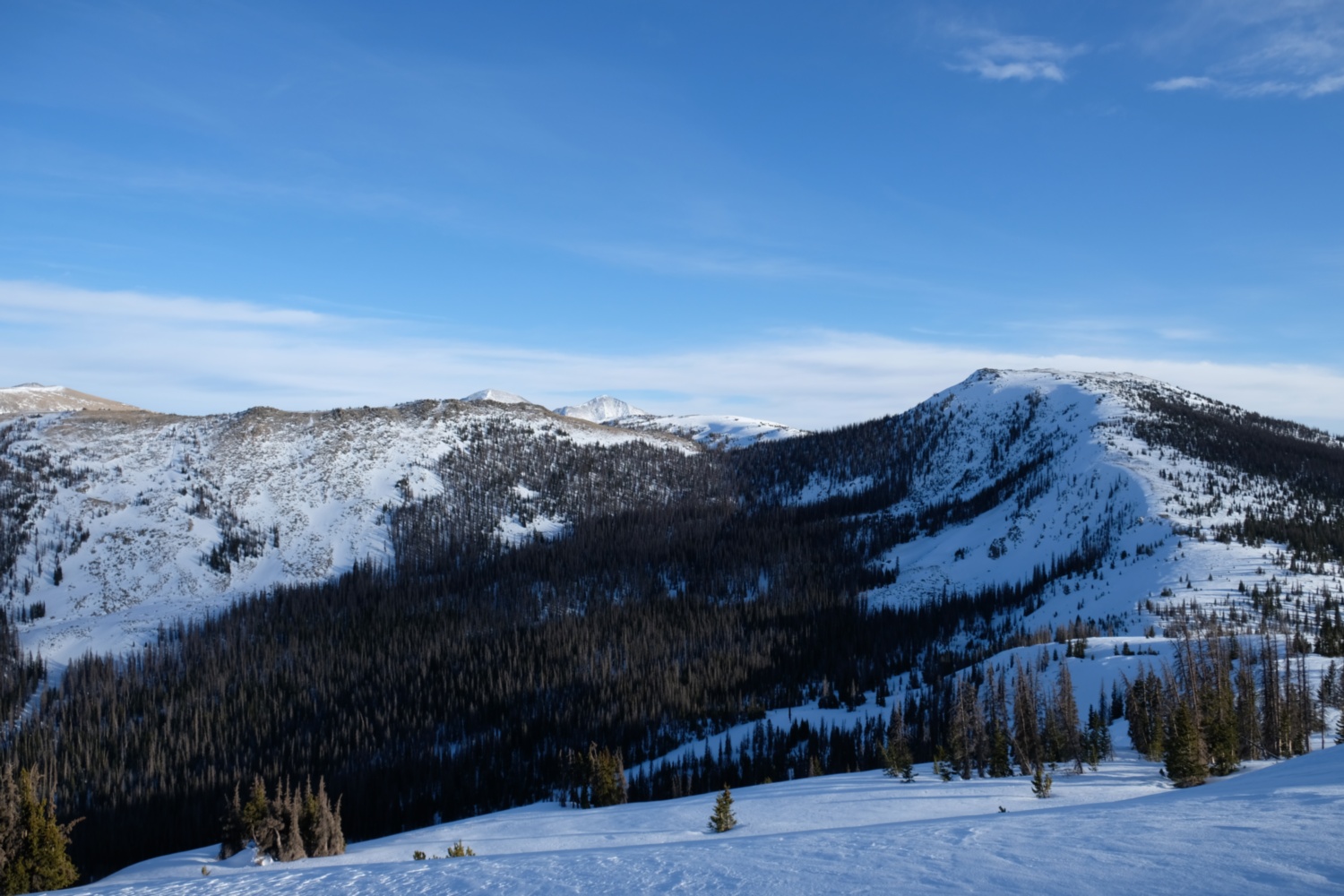 Evening view to the south.