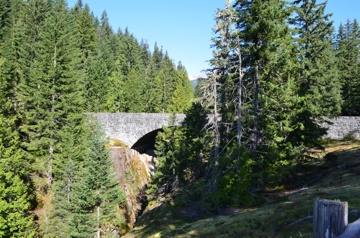 Stevens Canyon Road bridge over Muddy Fork Cowlitz River.