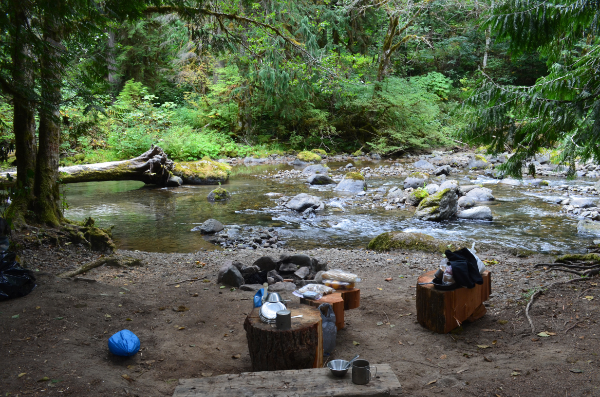 Our campsite at Johnson Creek.