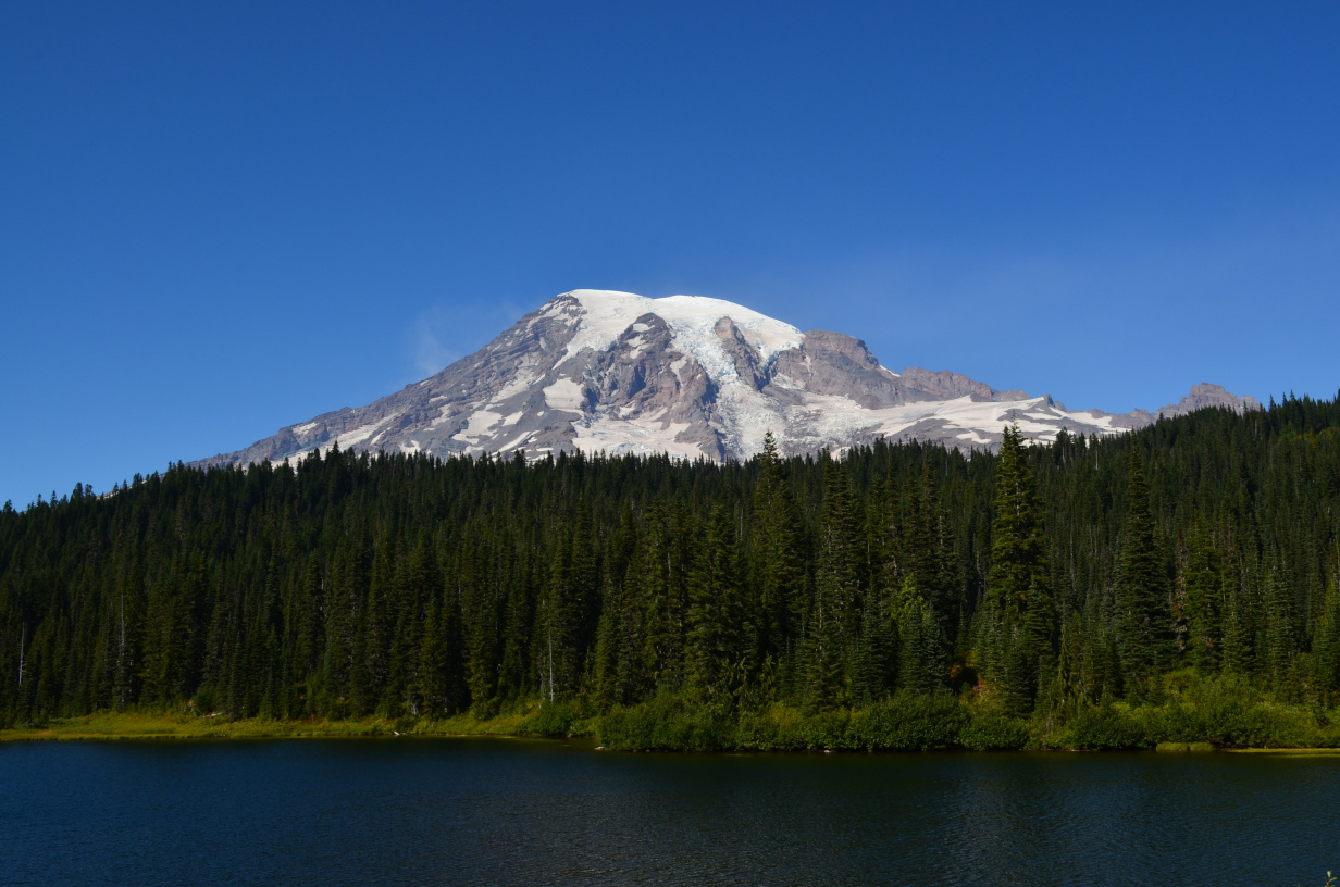 Mt. Rainier from reflection lake.