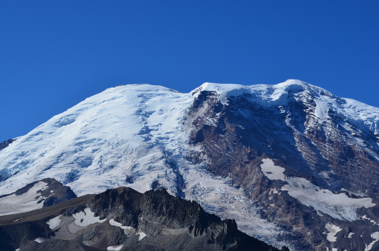 A close up of Mt Rainier from near Sunrise.