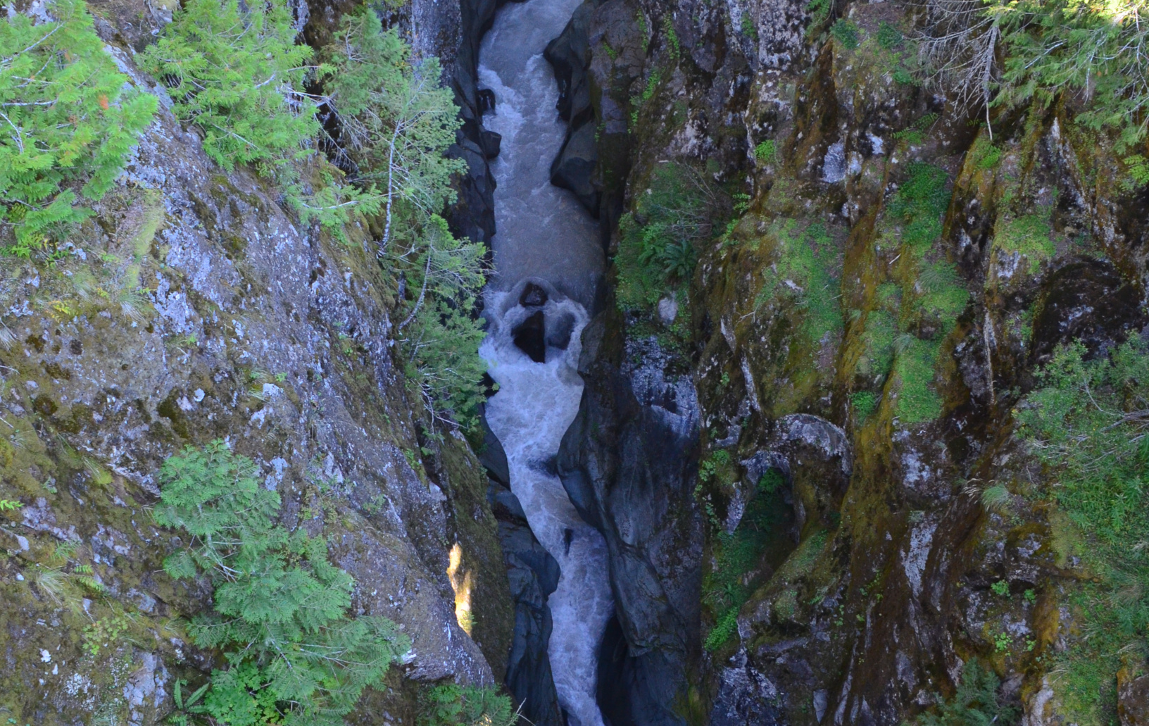 Looking down 180ft down into the canyon.