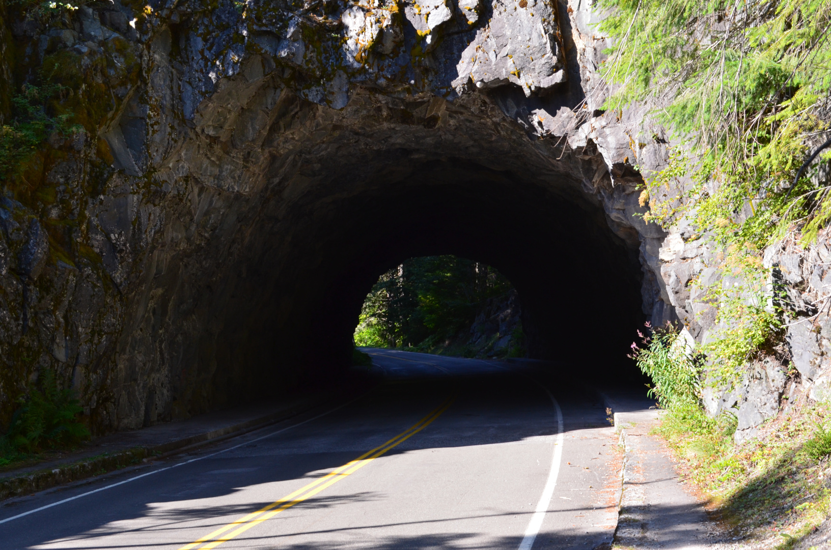 Road tunnel near the bridge.