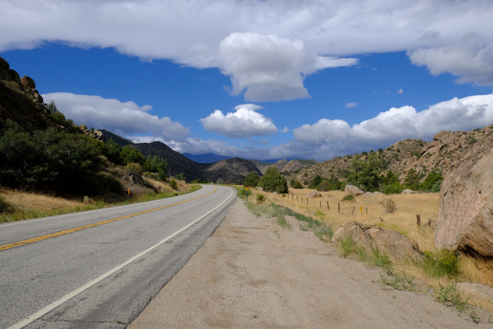 The highway in the Arkansas River Canyon