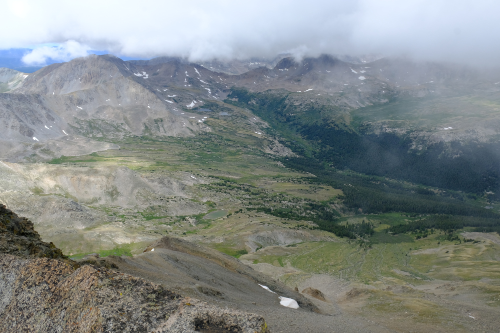 Twin lakes from the top of Harvard.