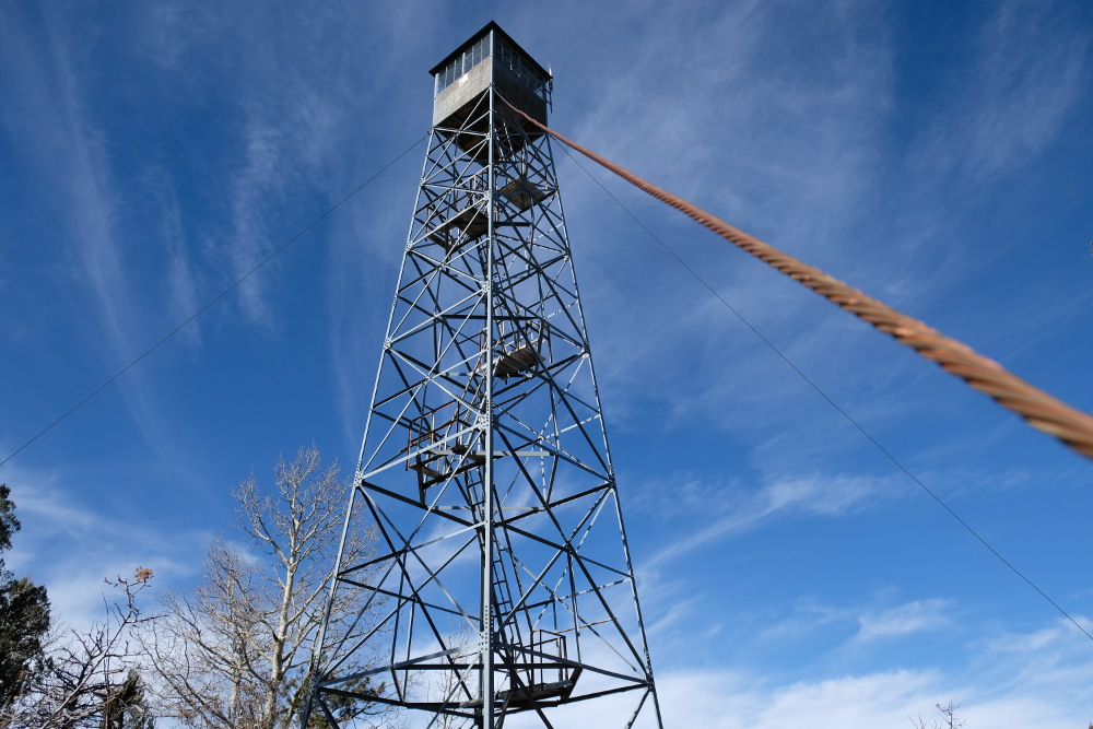 The watch tower on San Mateo Peak.