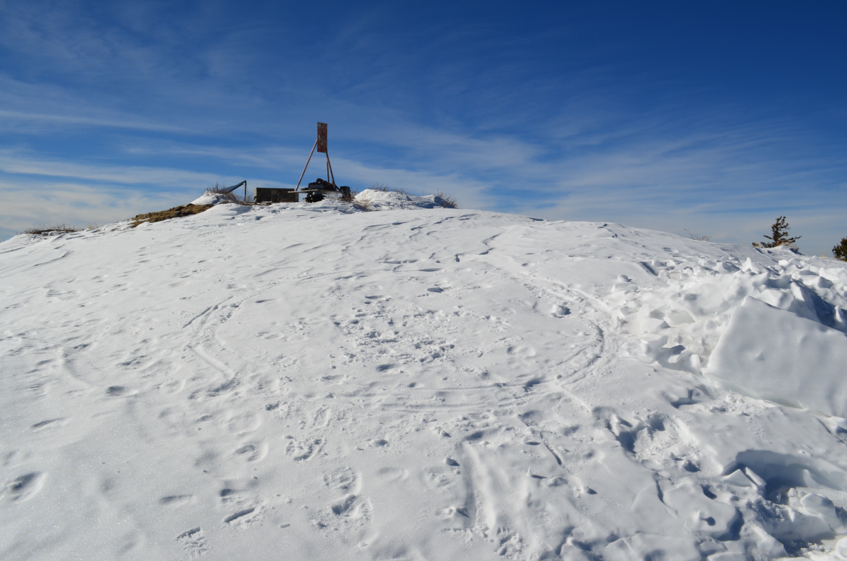 The outline of where the igloo will go.