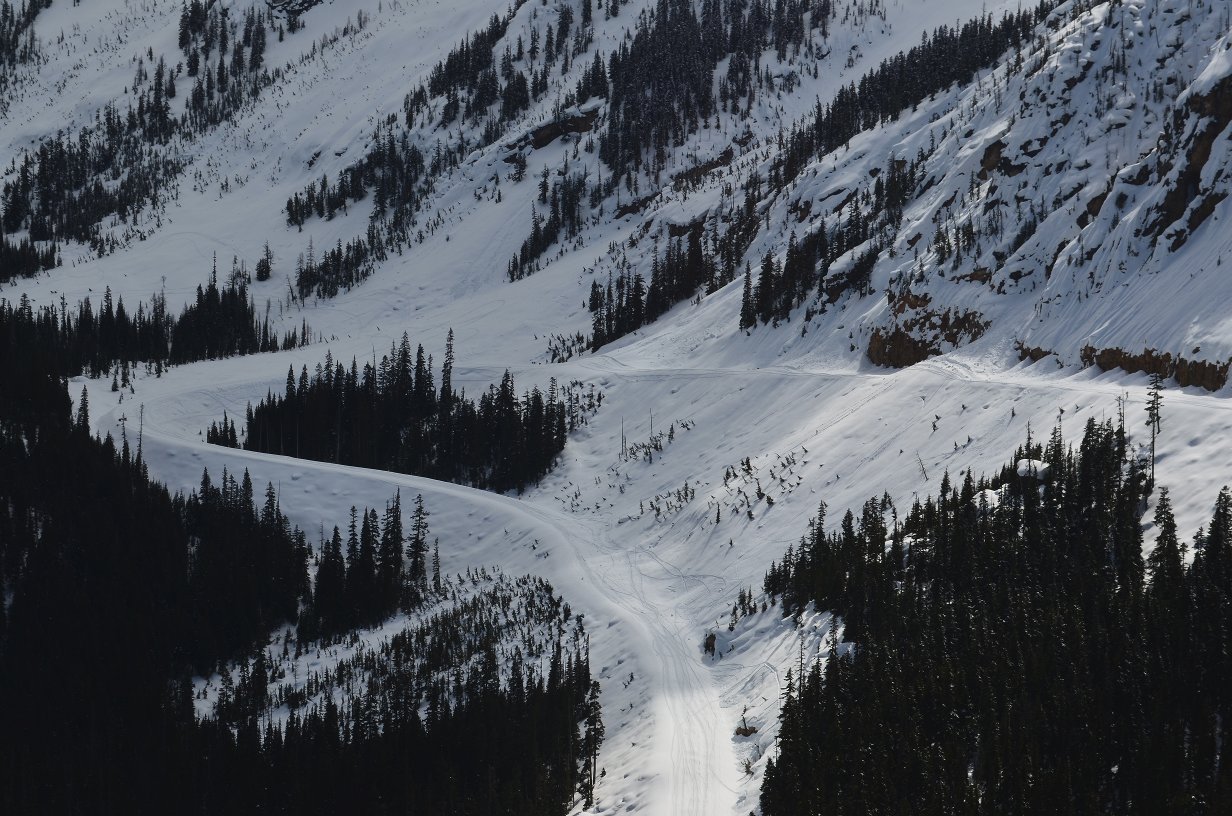 S curve on North Cascades Highway.