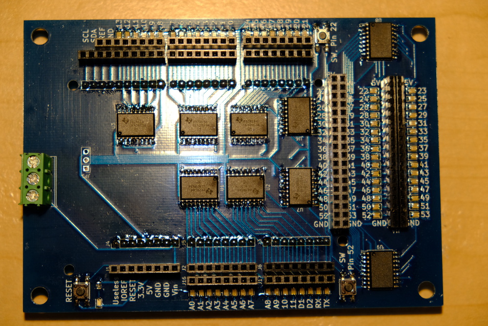 A photo of the original Arduino Mega proto shield.