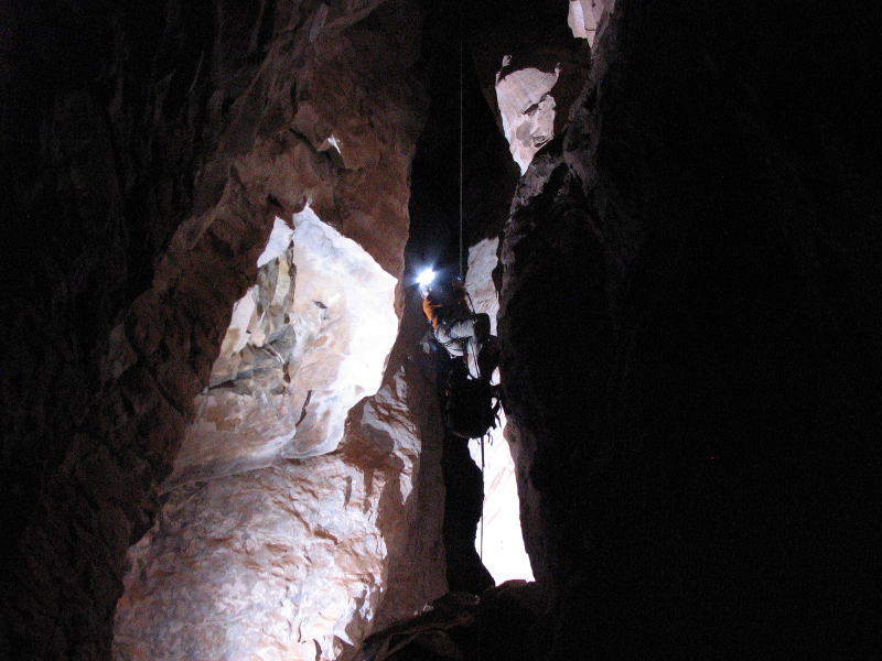 Ascending out of the lower level.