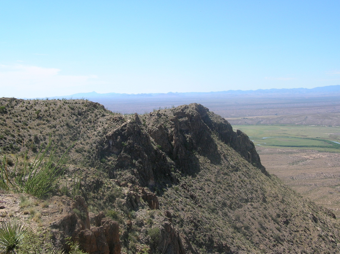 A view looking south-west from the Caballo Mountains.