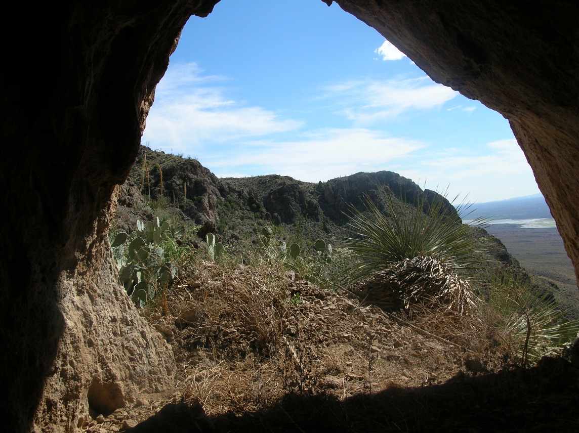 Looking out from the shelter.