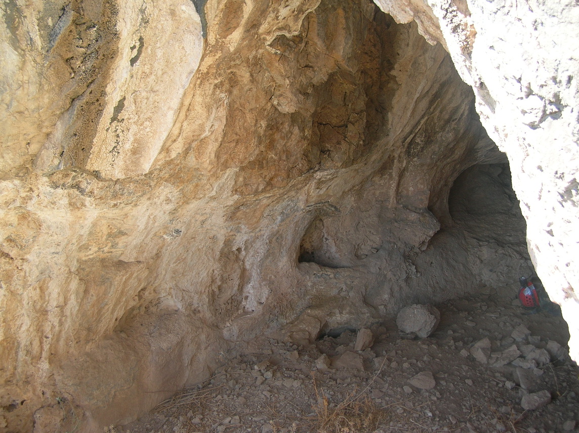 Inside the shelter.