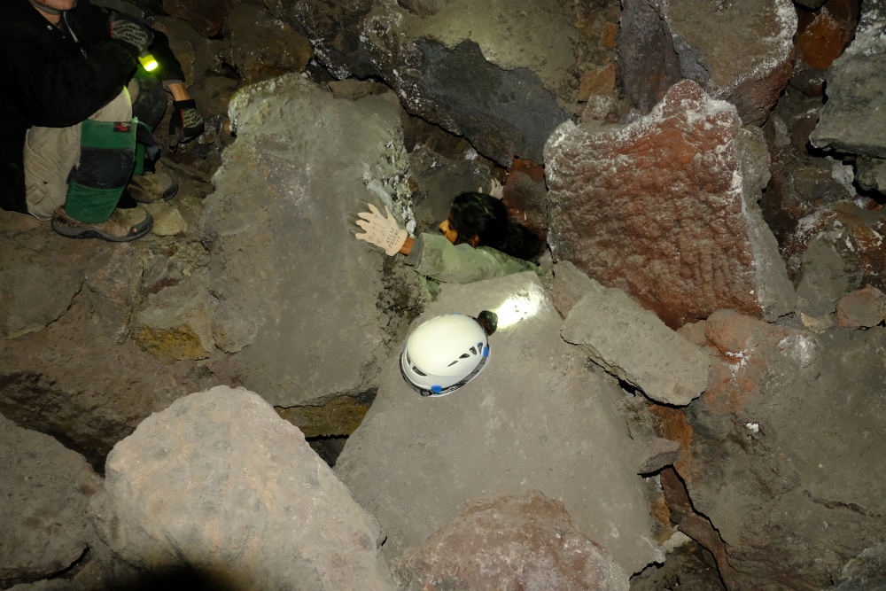 Eshani headed down into the rocks.