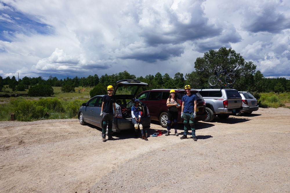 The group ready to go at the trail head.