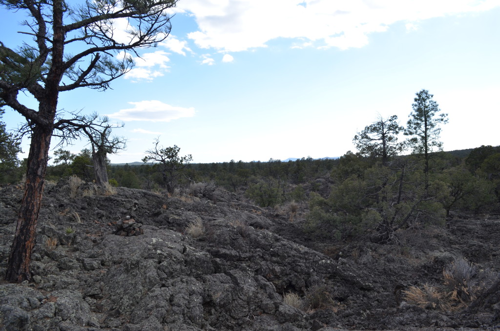 The rugged El Malpais landscape.