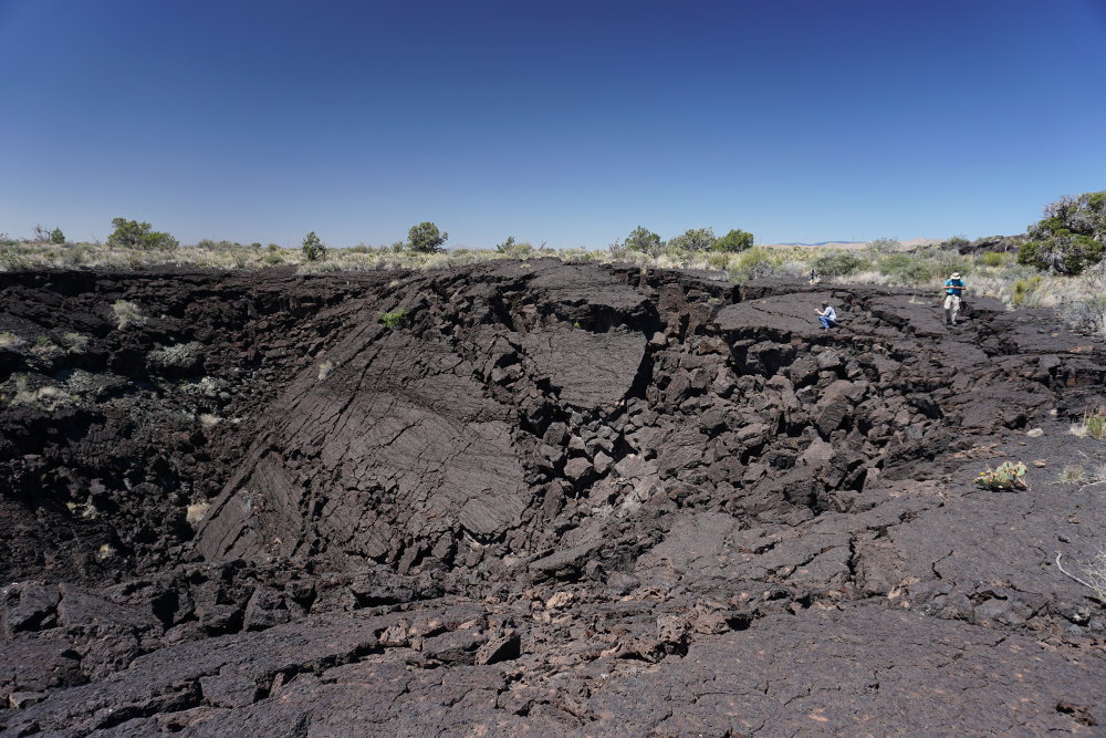 An old sink in the lava flow.