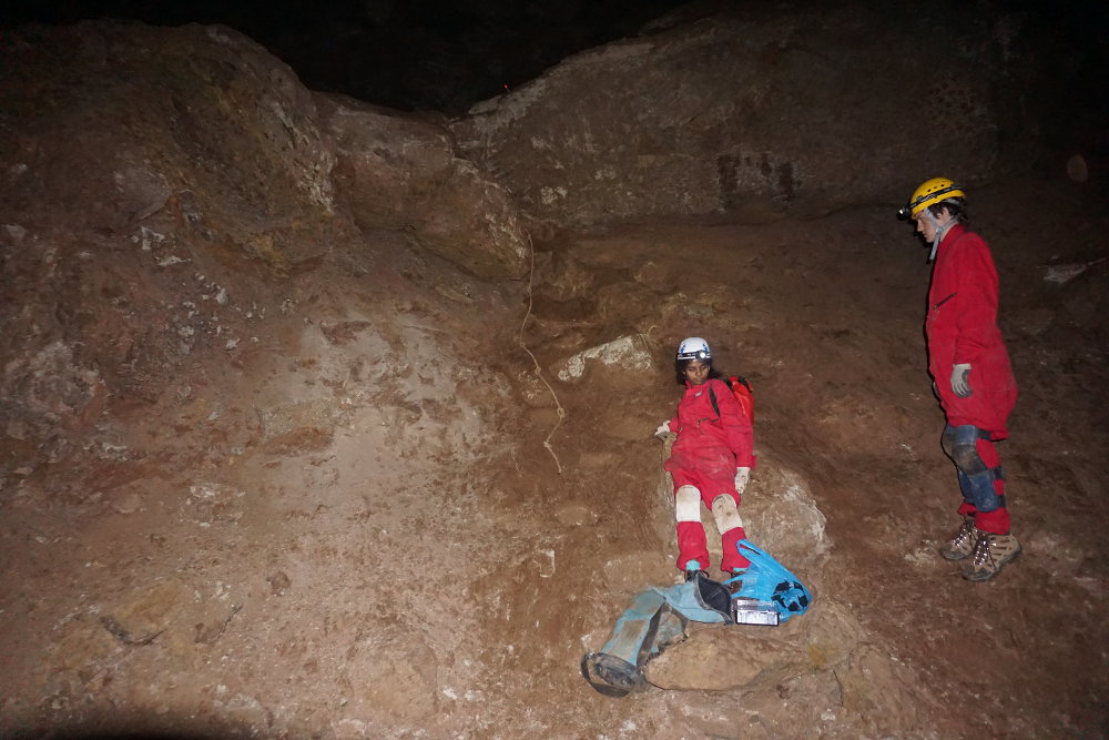 One of the slippery slopes past Decoration Passage.