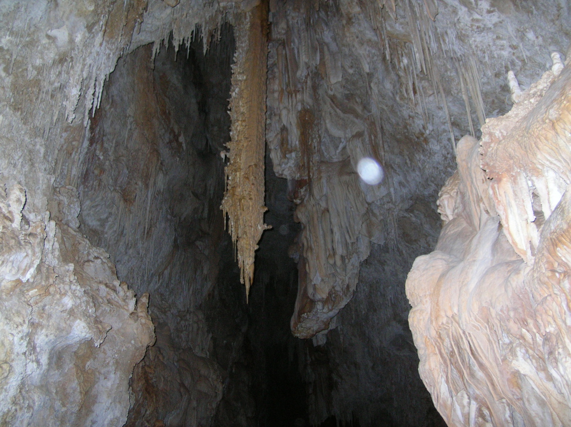 A large stalactite like formation.