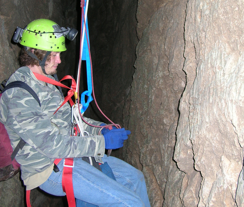 Ascending out of Hidden Cave.