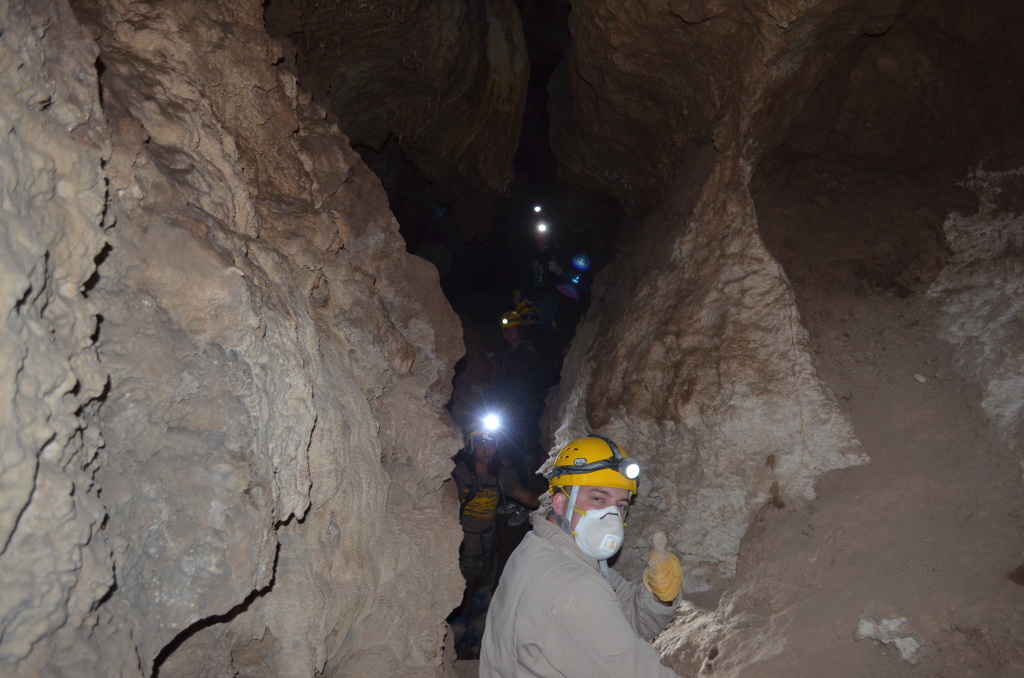 Group photo inside the cave.