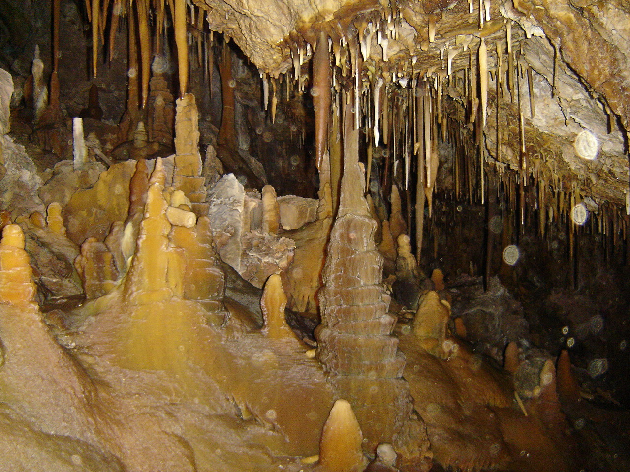 More formations in Lincoln caverns.