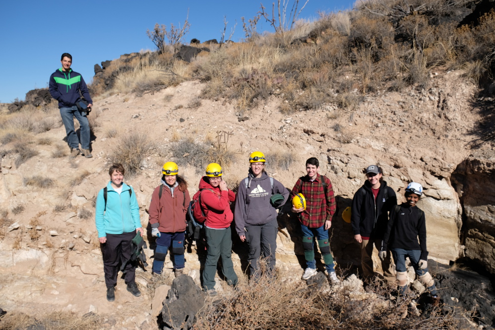 The group ready to go into Millrace Cave.