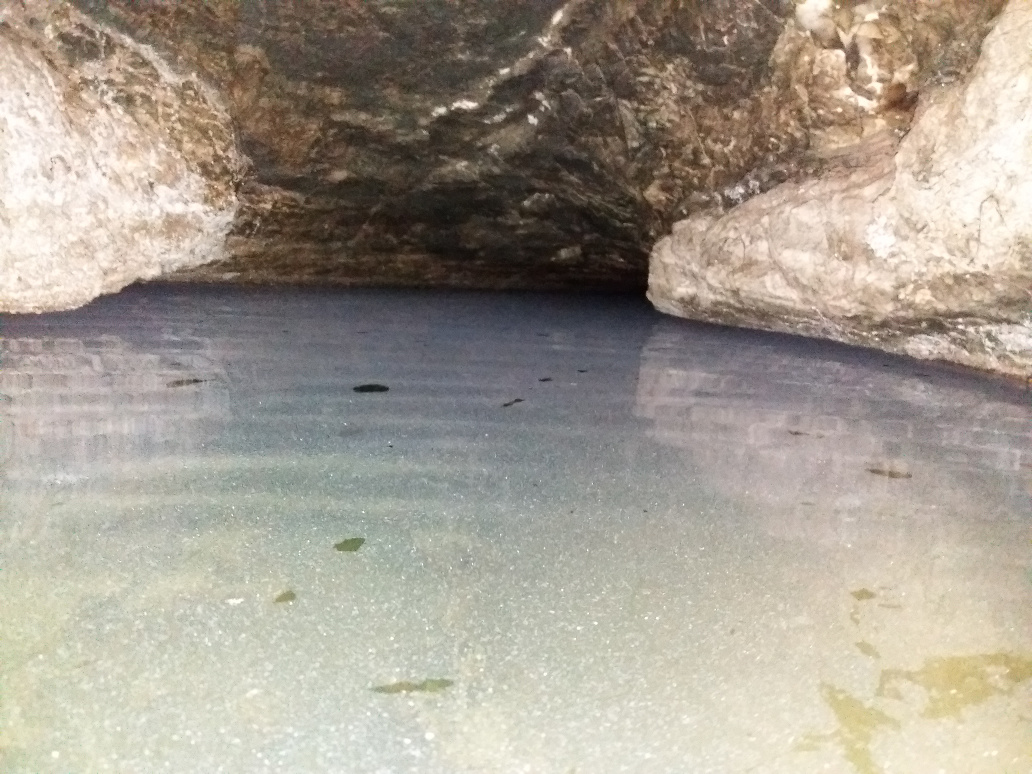 The pool at the end of one of the passages.