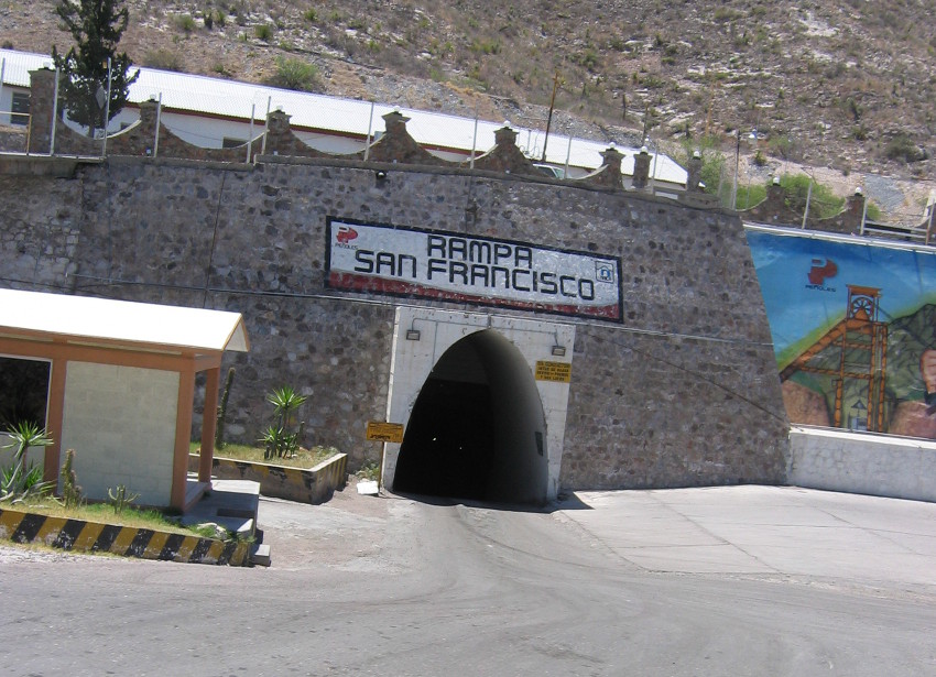 Ramp entry to the Naica mine.