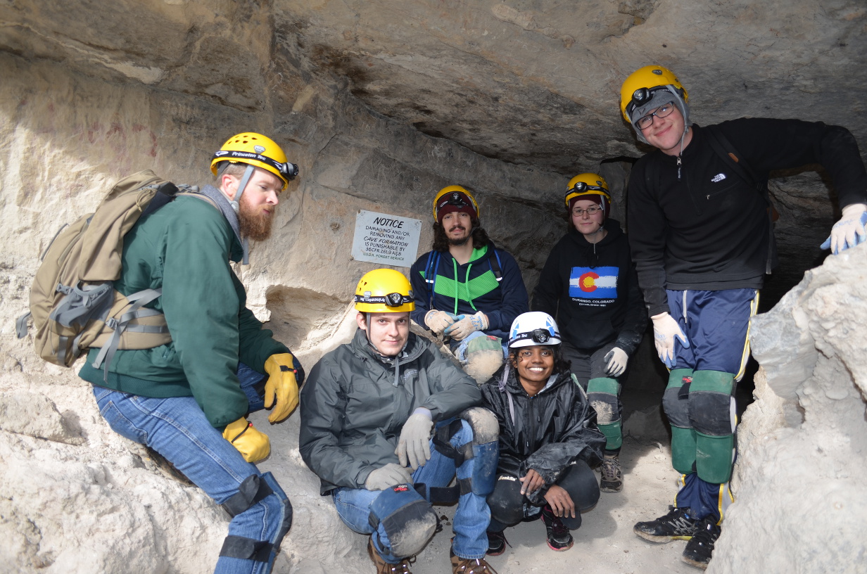 The group at the cave entry.