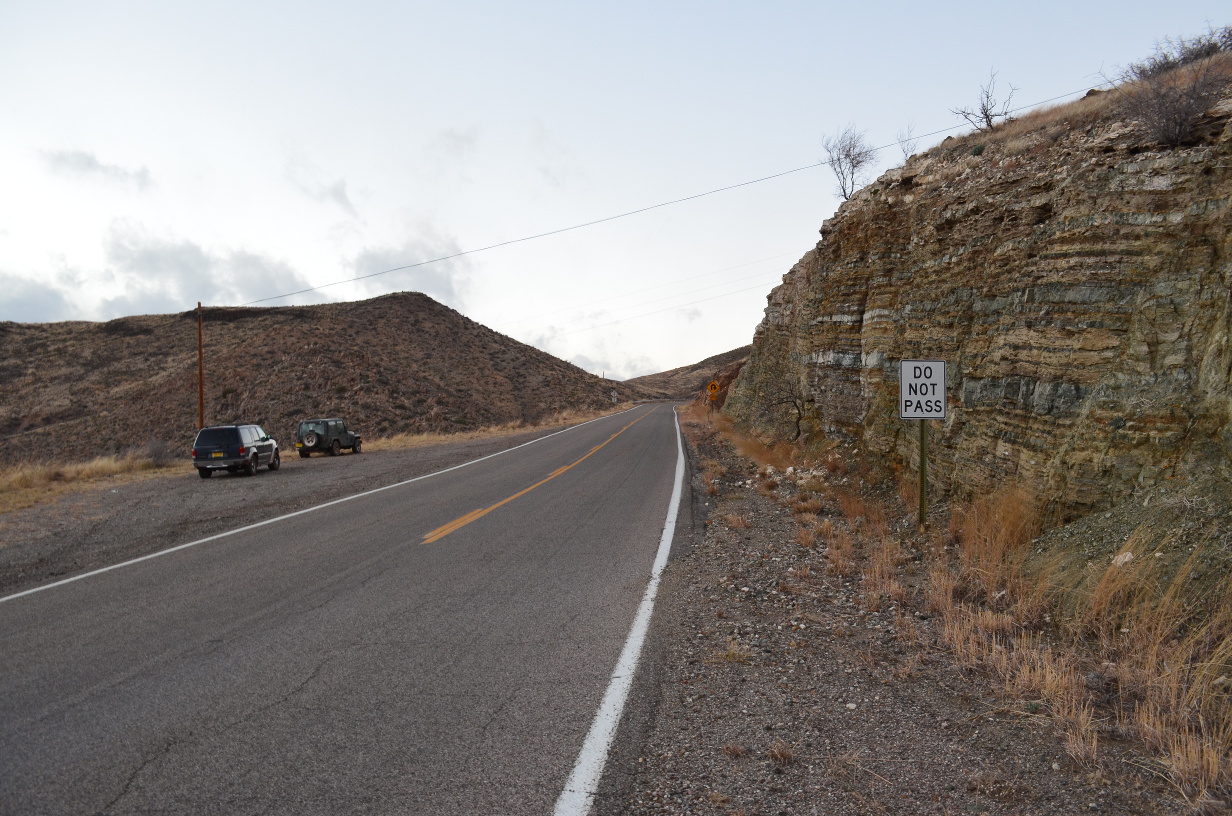 Stopped at a rock outcropping on the way back.