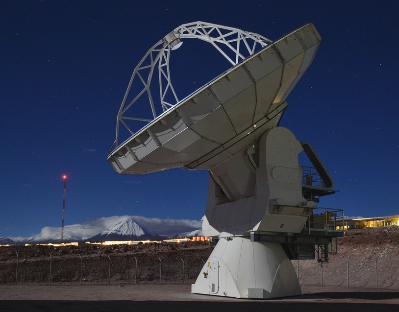 Alma antenna at night