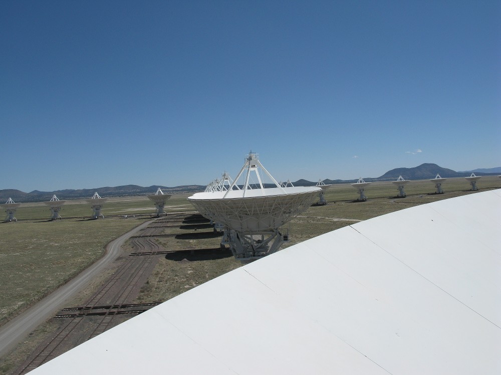 The VLA, as seen from the edge of a dish.