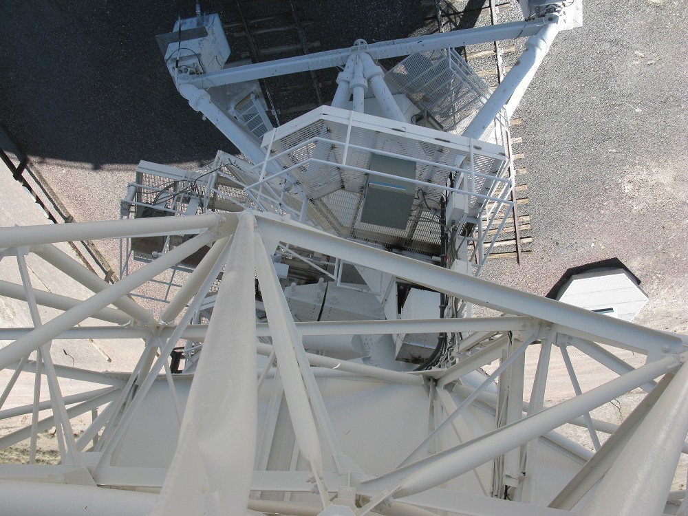 Looking over the edge of an antenna.