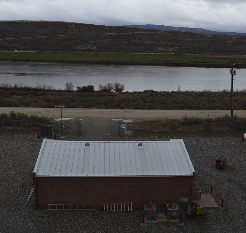 View of Brewster VLBA office from antenna