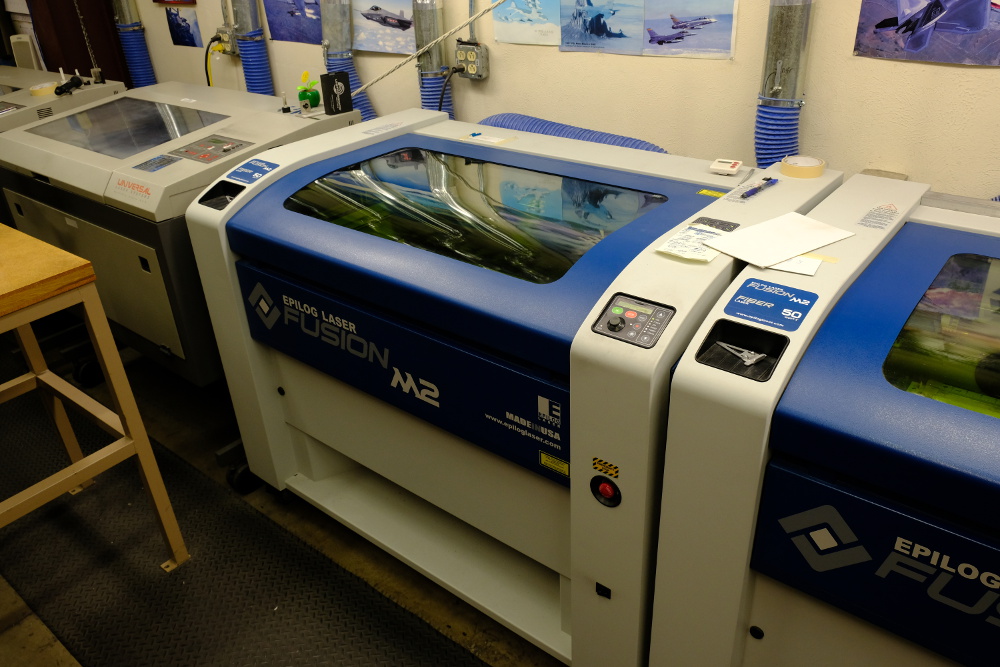 An Epilog Laser Fusion M2 at the Lectrosonics factory