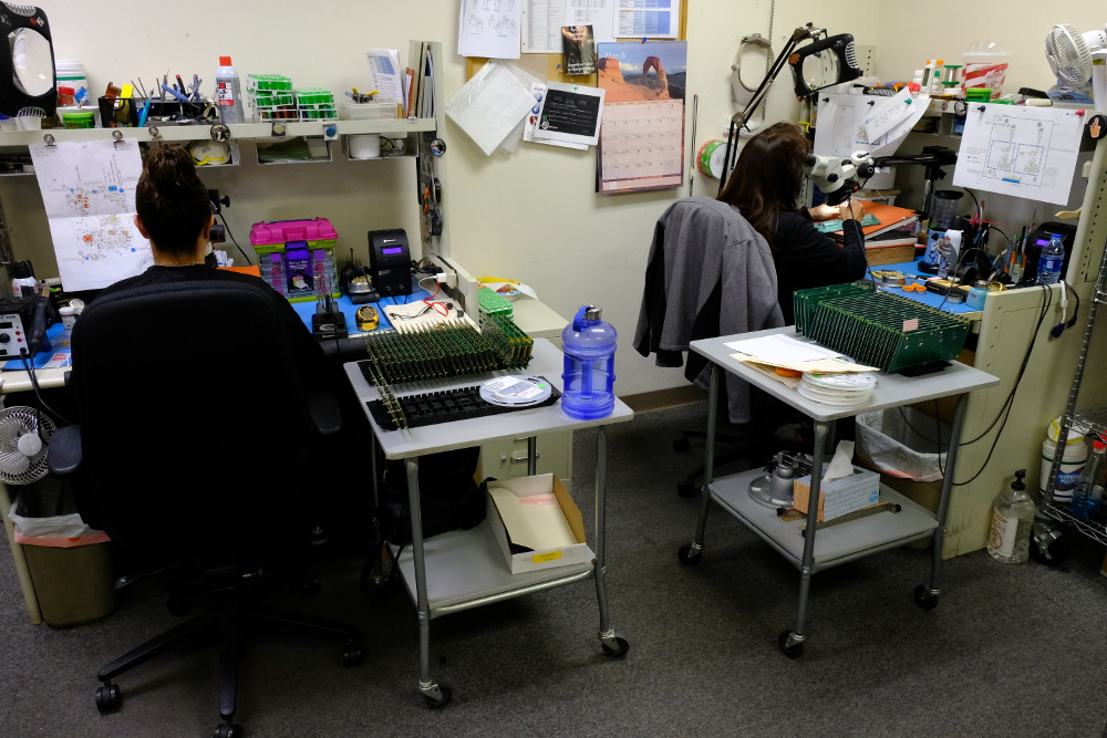 Solder techs at work