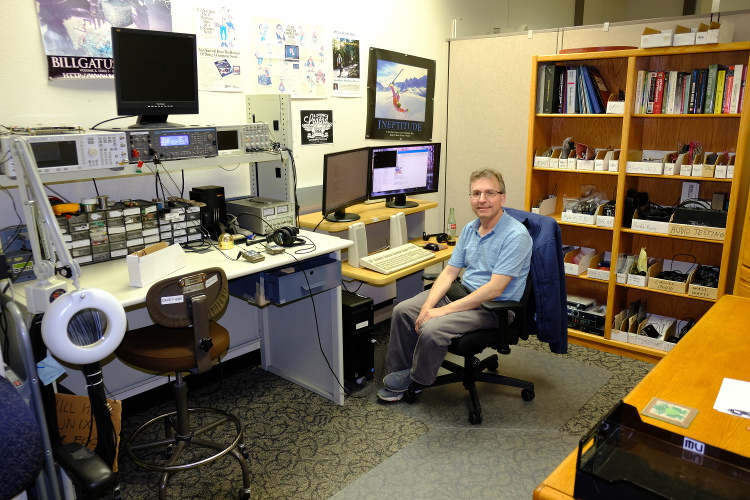 An engineer in his office.