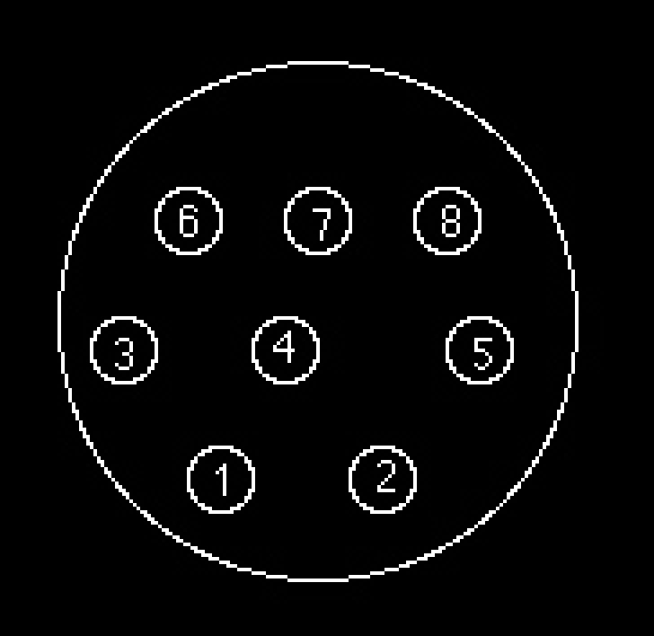 Diagram of the old Macintosh serial pinouts.