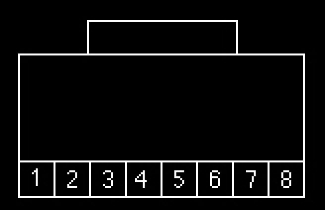 Diagram of the Cisco RJ-45 serial pinouts.