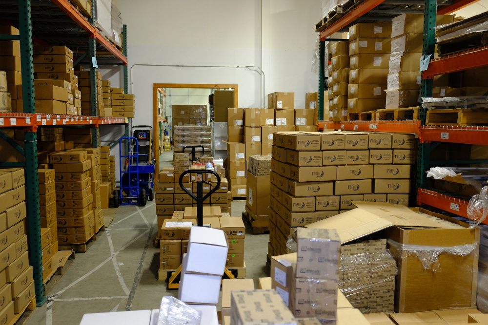 Pallets of stuff ready to ship.